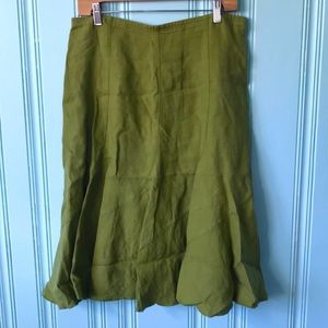 J Jill linen ruffle skirt